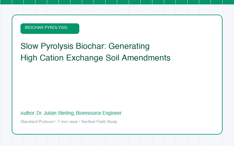 Slow Pyrolysis Biochar: Generating High Cation Exchange Soil Amendments