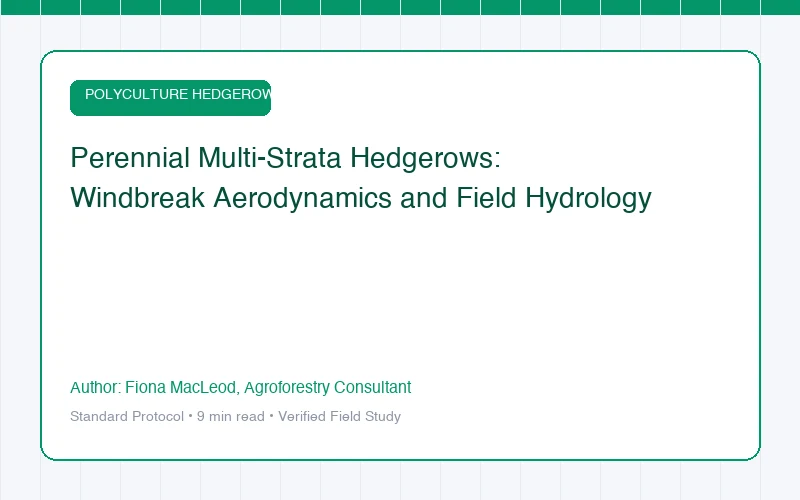 Perennial Multi-Strata Hedgerows: Windbreak Aerodynamics and Field Hydrology
